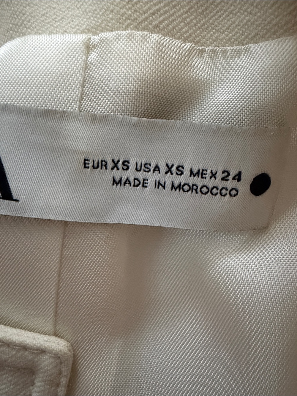 Zara Cream Women's Cropped Button Bomber Jacket - Picture 2 of 3